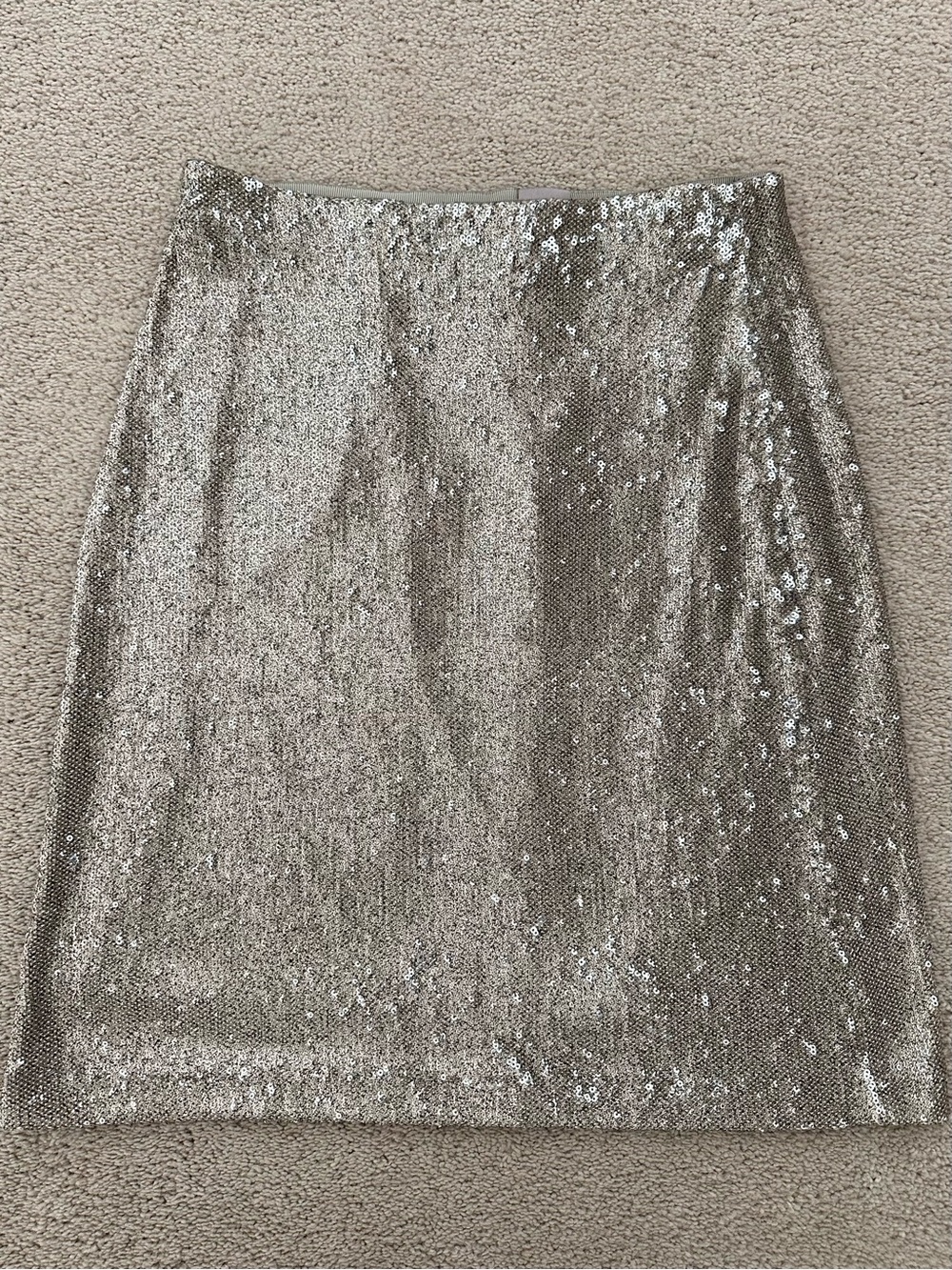 Sequin A-Line Skirt in Champagne Gold- Euro Summer / Party / Holiday - Picture 10 of 15
